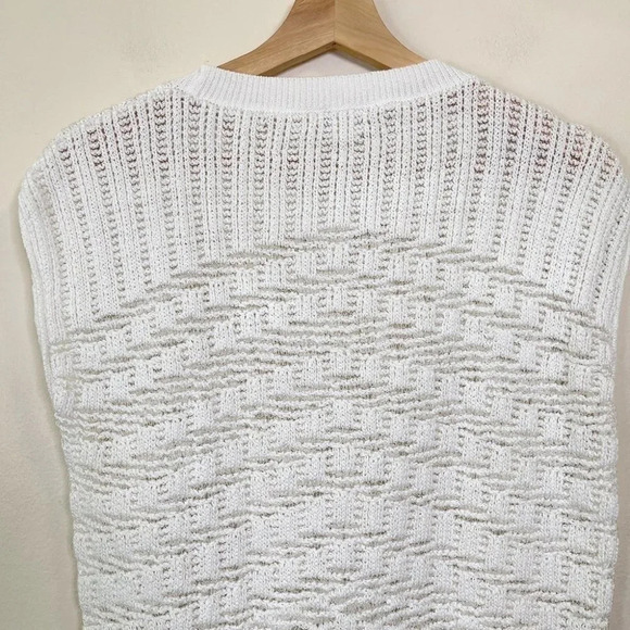 Club  Monaco Open Knit Ivory Vest - Picture 10 of 12